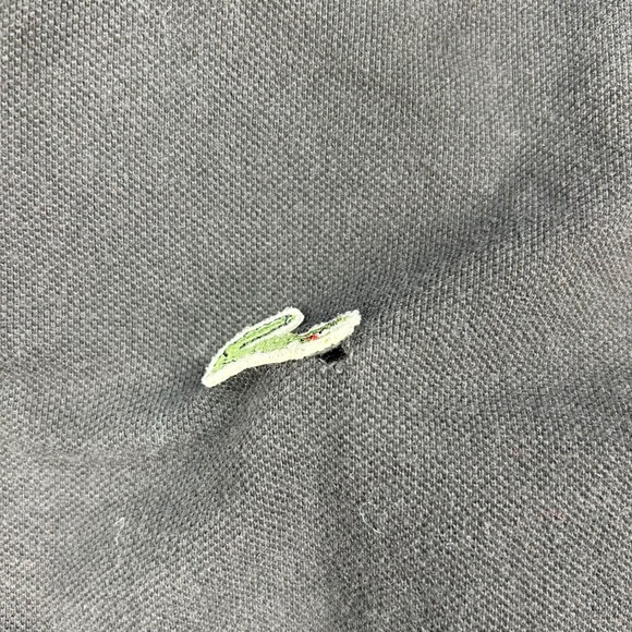 Lacoste Polo Mens Size 5 Black Short Sleeve Shirt Crocodile Logo France Made - Picture 2 of 10